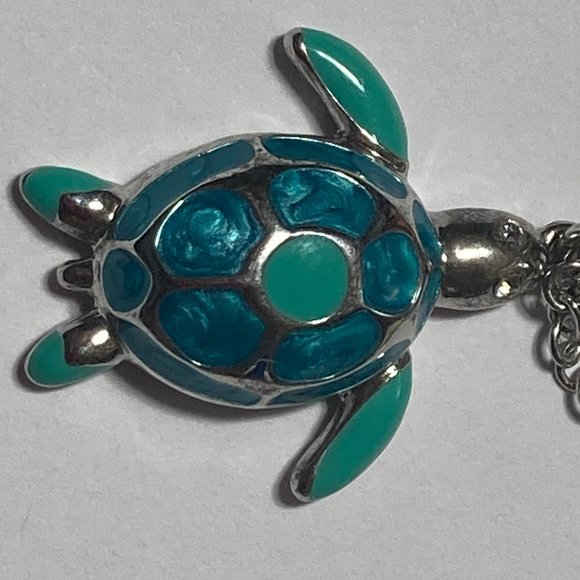 Cute Little Turtle Charm Pendant Necklace - Picture 1 of 14